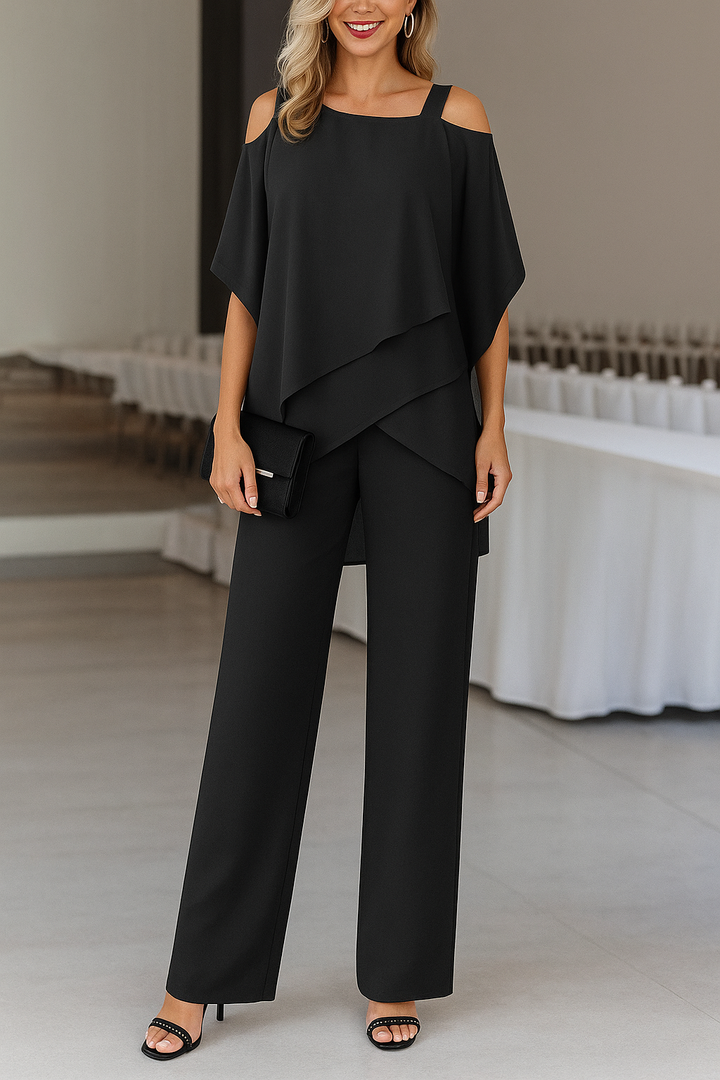 Isabelle | Combinaison Pantalon Femme Épaules Dénudées