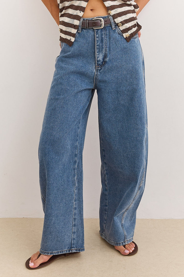 Isabelle | Jean Femme Denim Bleu Poches Arrière