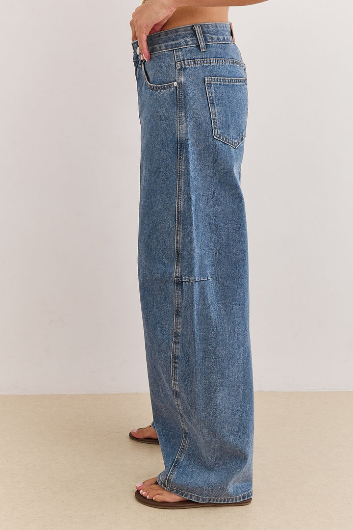Isabelle | Jean Femme Denim Bleu Poches Arrière