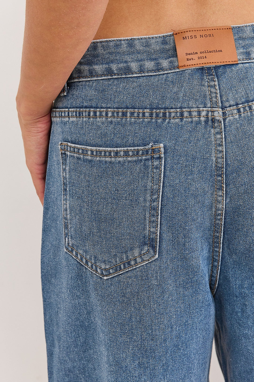 Isabelle | Jean Femme Denim Bleu Poches Arrière