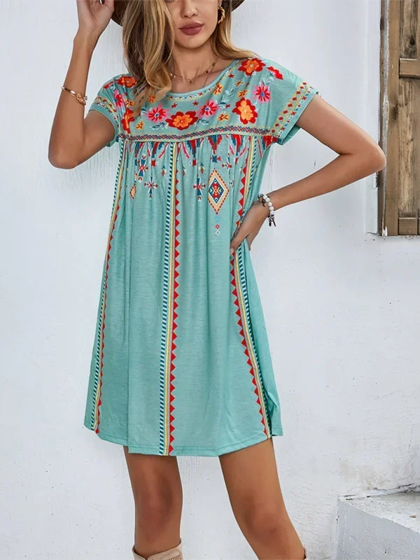 Isabelle | Robe Femme Imprimé Ethnique Floral