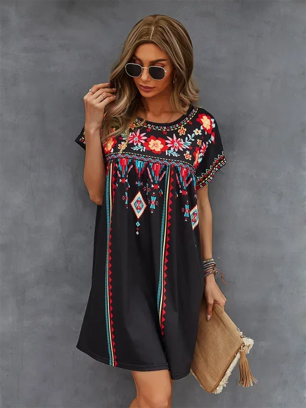 Isabelle | Robe Femme Imprimé Ethnique Floral