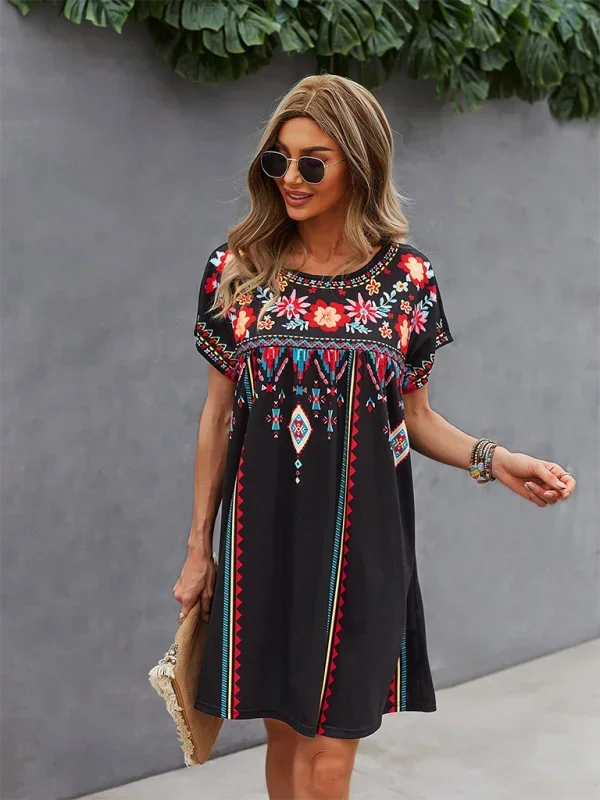 Isabelle | Robe Femme Imprimé Ethnique Floral