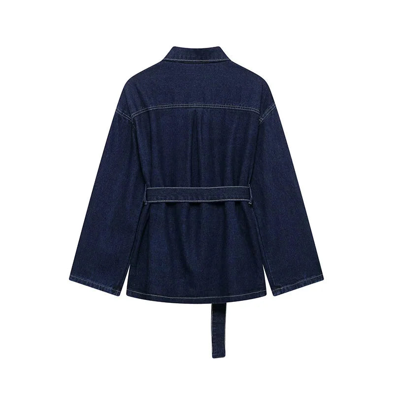 Jade | Ensemble Jean Femme Veste Ceinturée