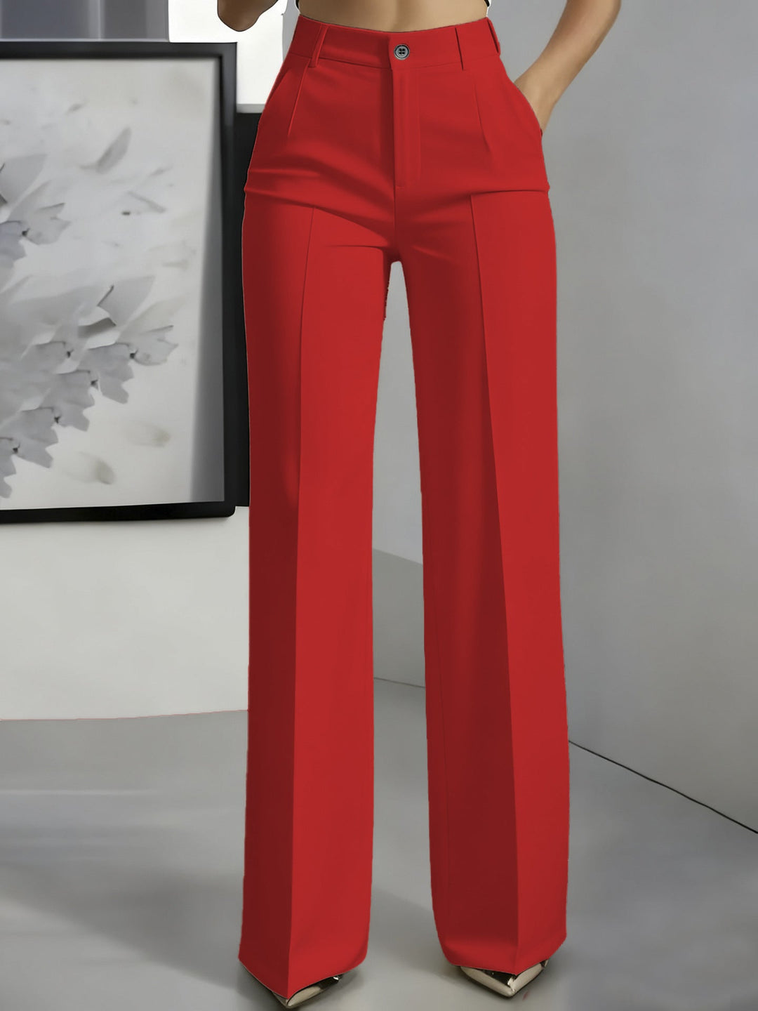 Jade | Pantalon Large Taille Haute Noir Femme