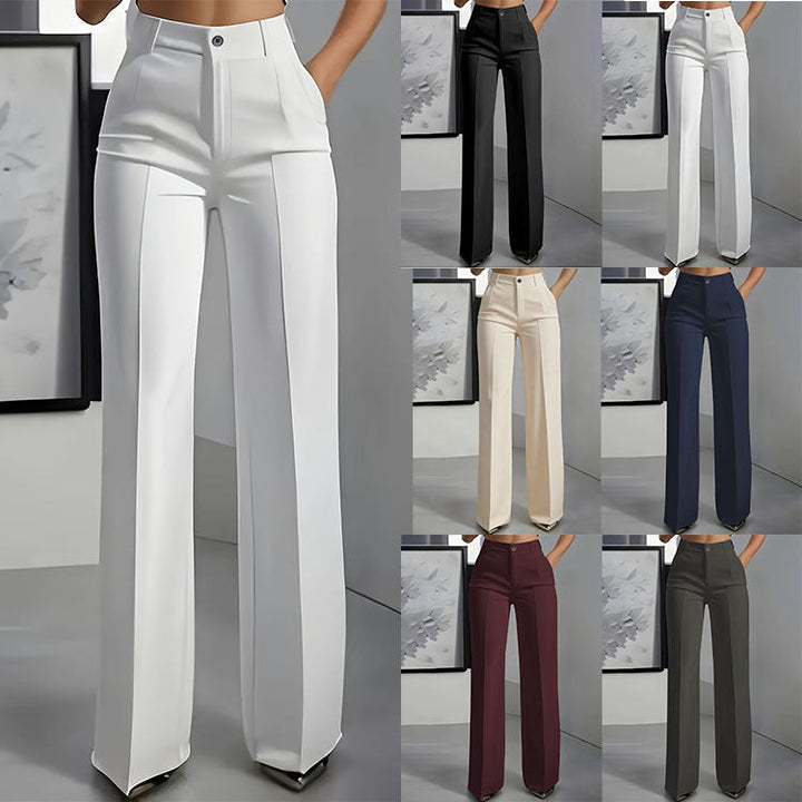 Jade | Pantalon Large Taille Haute Noir Femme