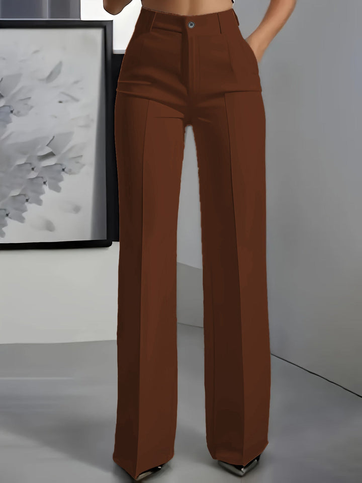 Jade | Pantalon Large Taille Haute Noir Femme