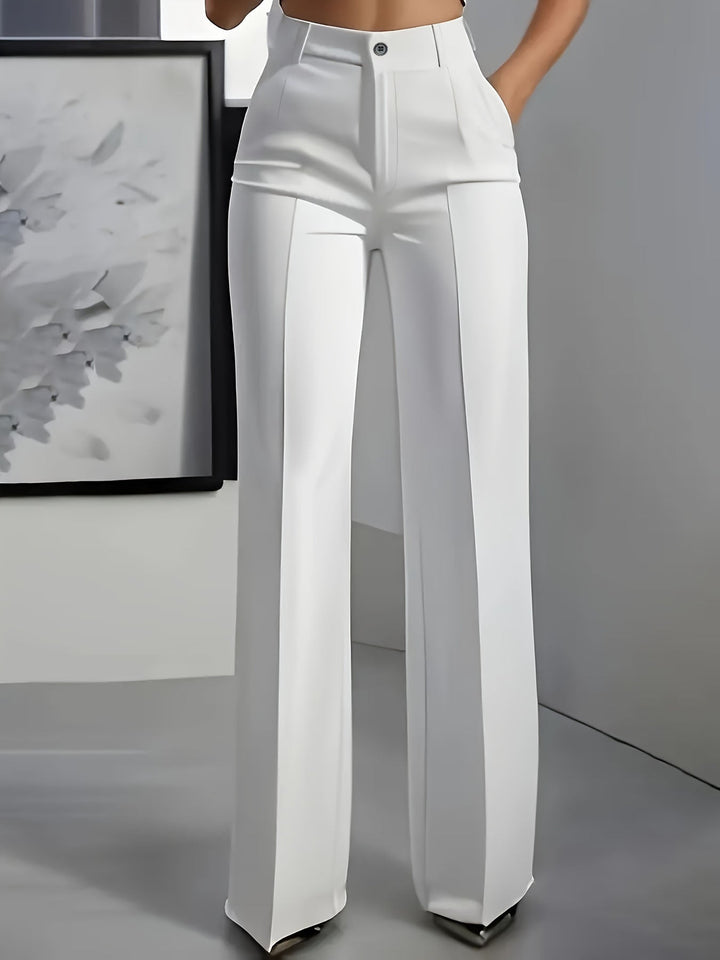 Jade | Pantalon Large Taille Haute Noir Femme