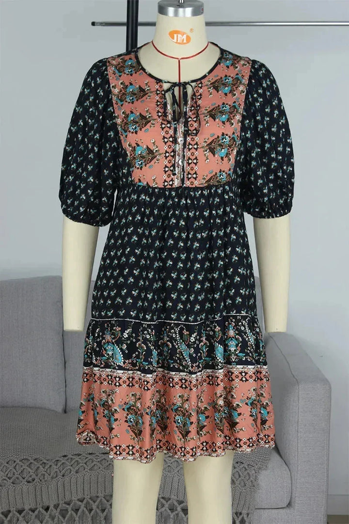 Jade | Robe Femme Bohème Fleurie Courte