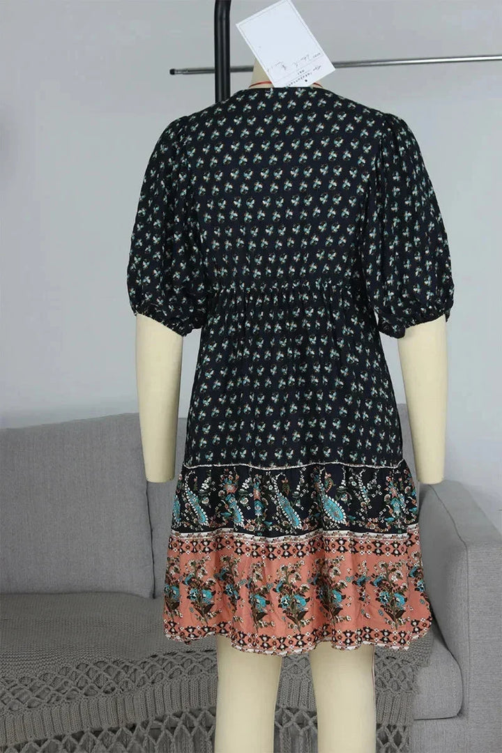 Jade | Robe Femme Bohème Fleurie Courte