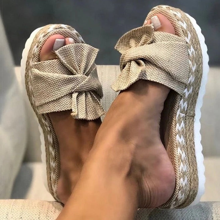 Jade | Sandales Femme Plateforme Espadrille Nœud