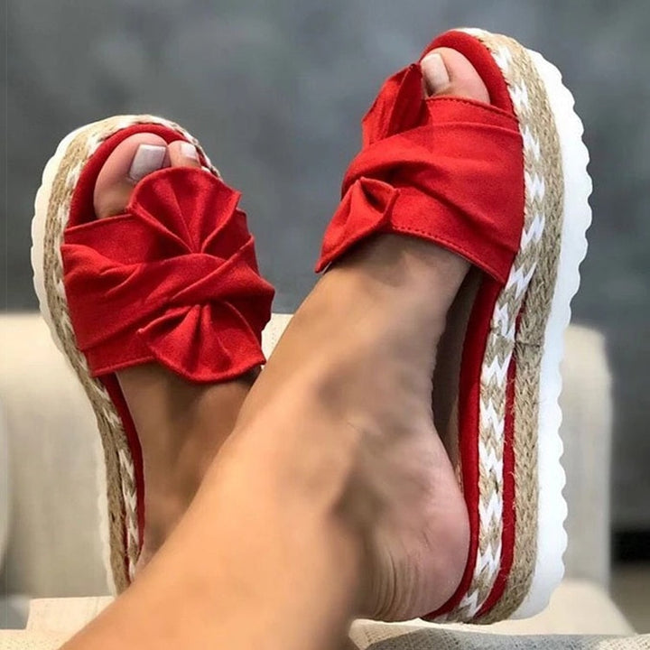 Jade | Sandales Femme Plateforme Espadrille Nœud