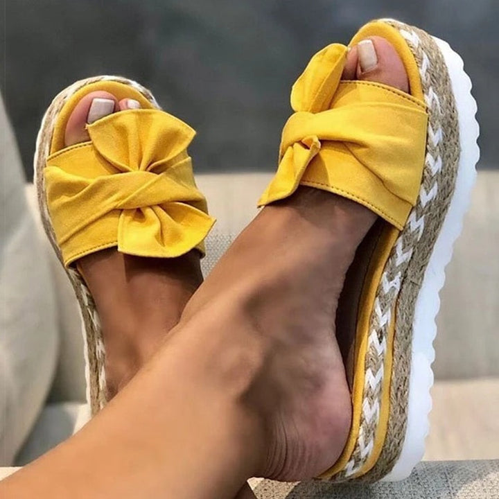 Jade | Sandales Femme Plateforme Espadrille Nœud