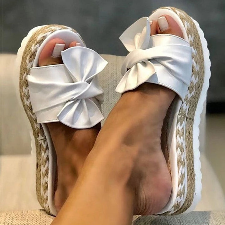 Jade | Sandales Femme Plateforme Espadrille Nœud