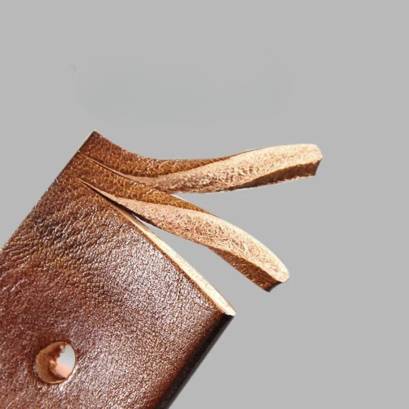 Jessie | Ceinture en Cuir Marron Boucle Dorée