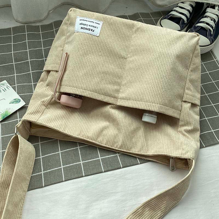 Jessie | Sac Bandoulière Velours Côtelé Vert