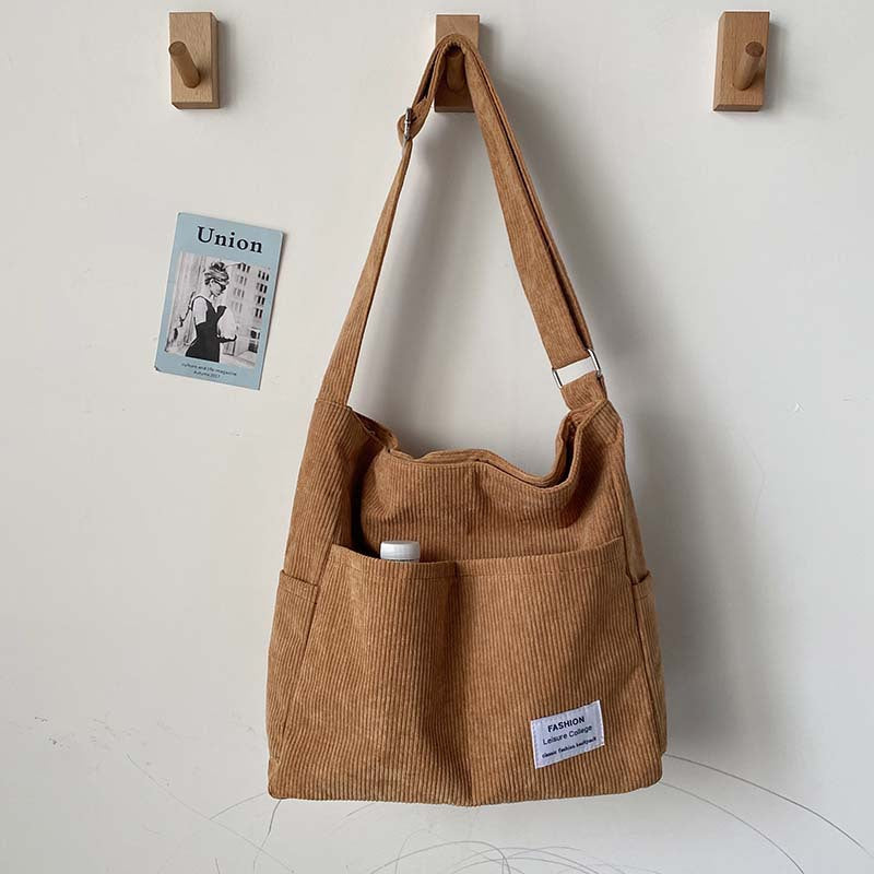 Jessie | Sac Bandoulière Velours Côtelé Vert