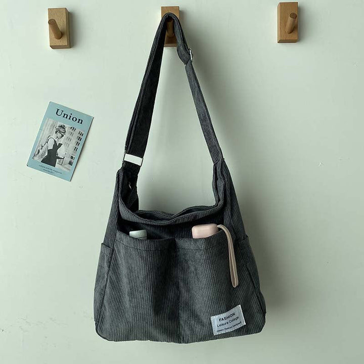 Jessie | Sac Bandoulière Velours Côtelé Vert
