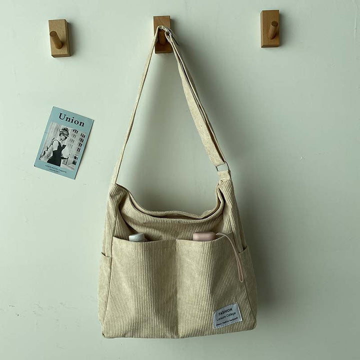 Jessie | Sac Bandoulière Velours Côtelé Vert