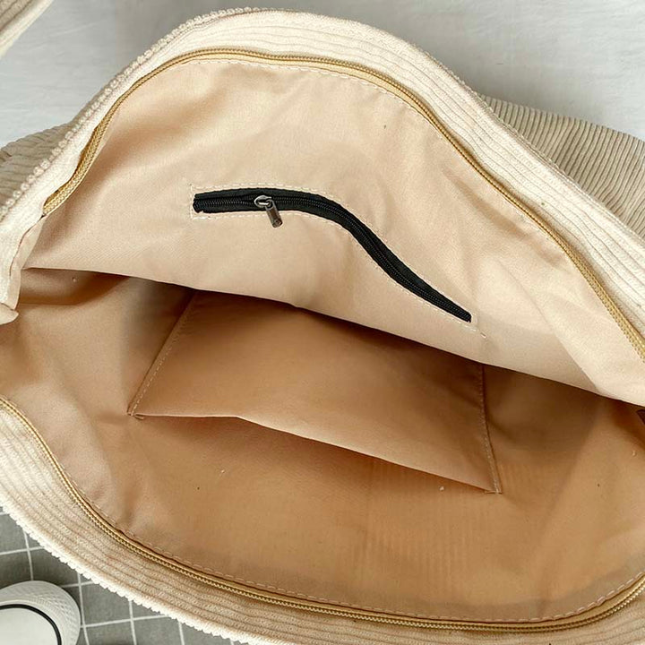 Jessie | Sac Bandoulière Velours Côtelé Vert