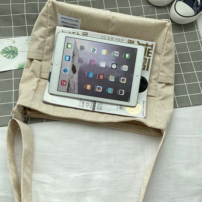 Jessie | Sac Bandoulière Velours Côtelé Vert