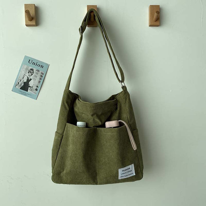 Jessie | Sac Bandoulière Velours Côtelé Vert