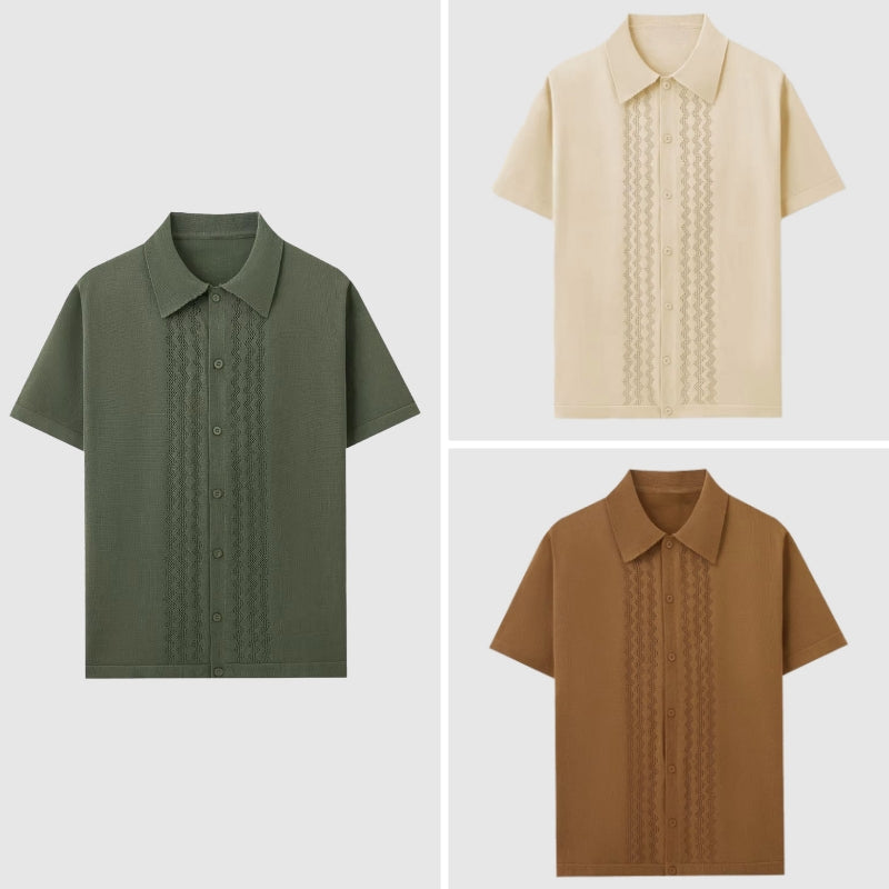 Julien | Chemise Homme Tricot Manches Courtes