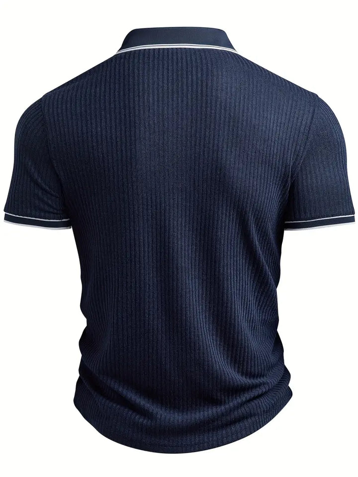 Julien | Polo Homme Manches Courtes Maille Côtelée