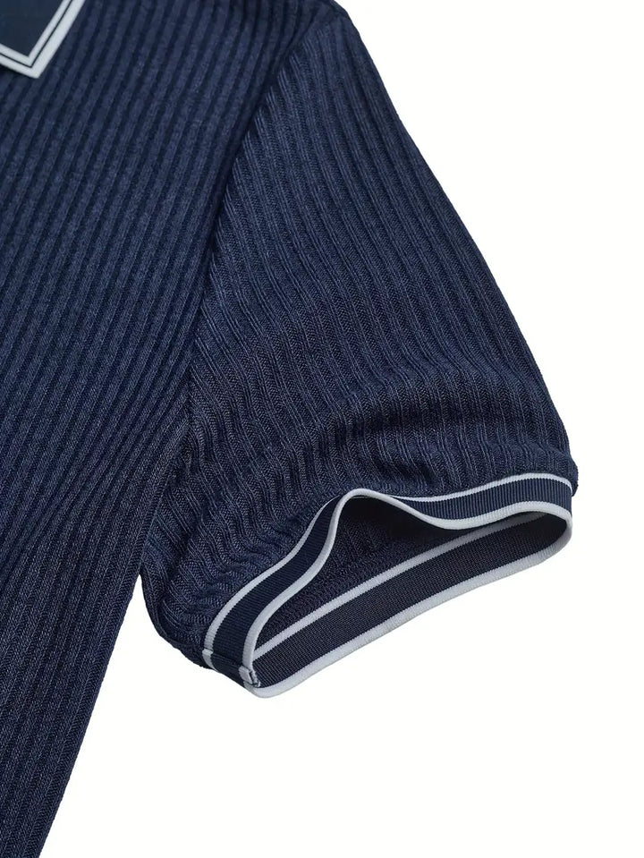 Julien | Polo Homme Manches Courtes Maille Côtelée