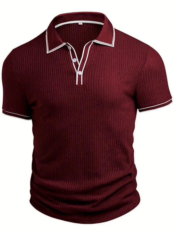 Julien | Polo Homme Manches Courtes Maille Côtelée