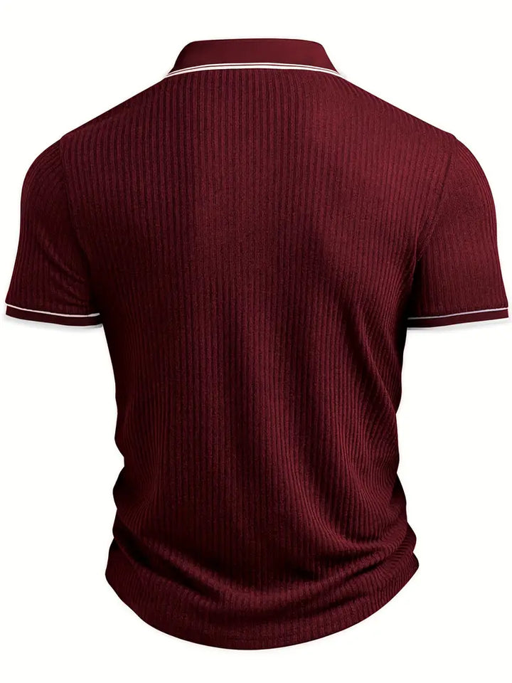 Julien | Polo Homme Manches Courtes Maille Côtelée