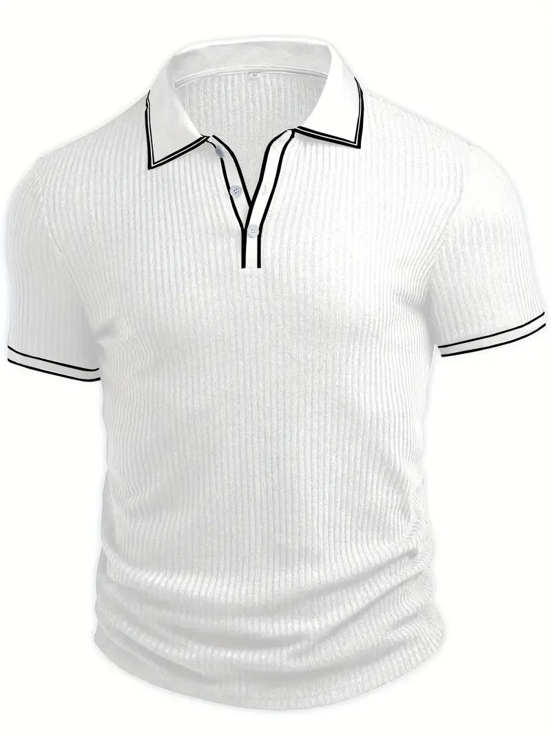 Julien | Polo Homme Manches Courtes Maille Côtelée