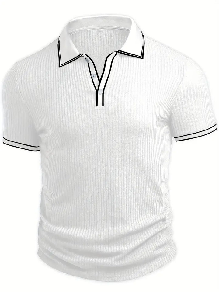 Julien | Polo Homme Manches Courtes Maille Côtelée