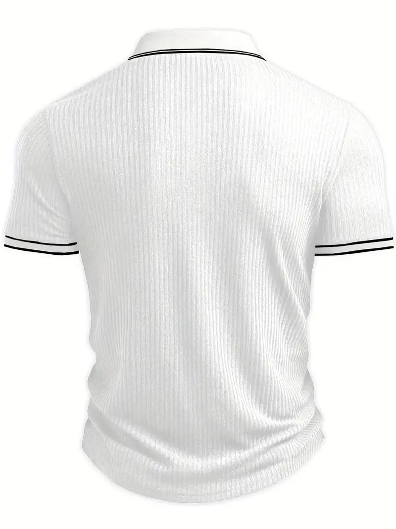 Julien | Polo Homme Manches Courtes Maille Côtelée