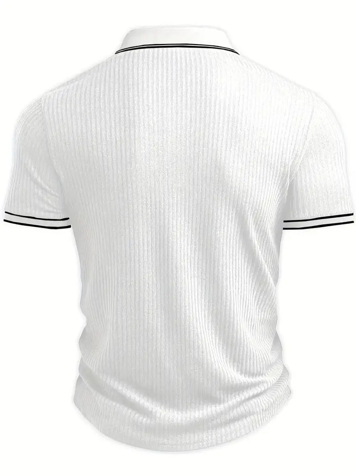 Julien | Polo Homme Manches Courtes Maille Côtelée