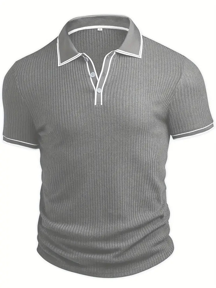 Julien | Polo Homme Manches Courtes Maille Côtelée
