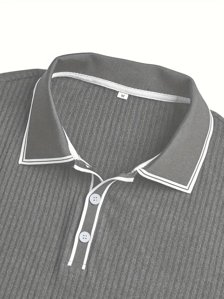 Julien | Polo Homme Manches Courtes Maille Côtelée
