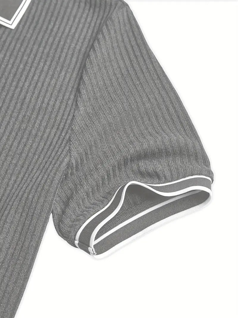 Julien | Polo Homme Manches Courtes Maille Côtelée