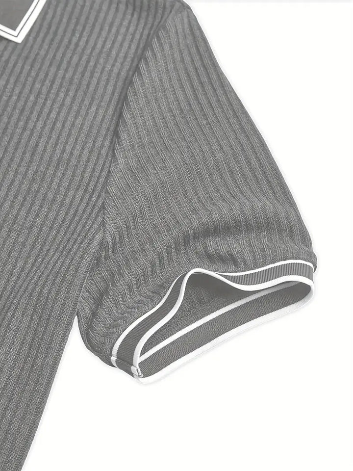 Julien | Polo Homme Manches Courtes Maille Côtelée