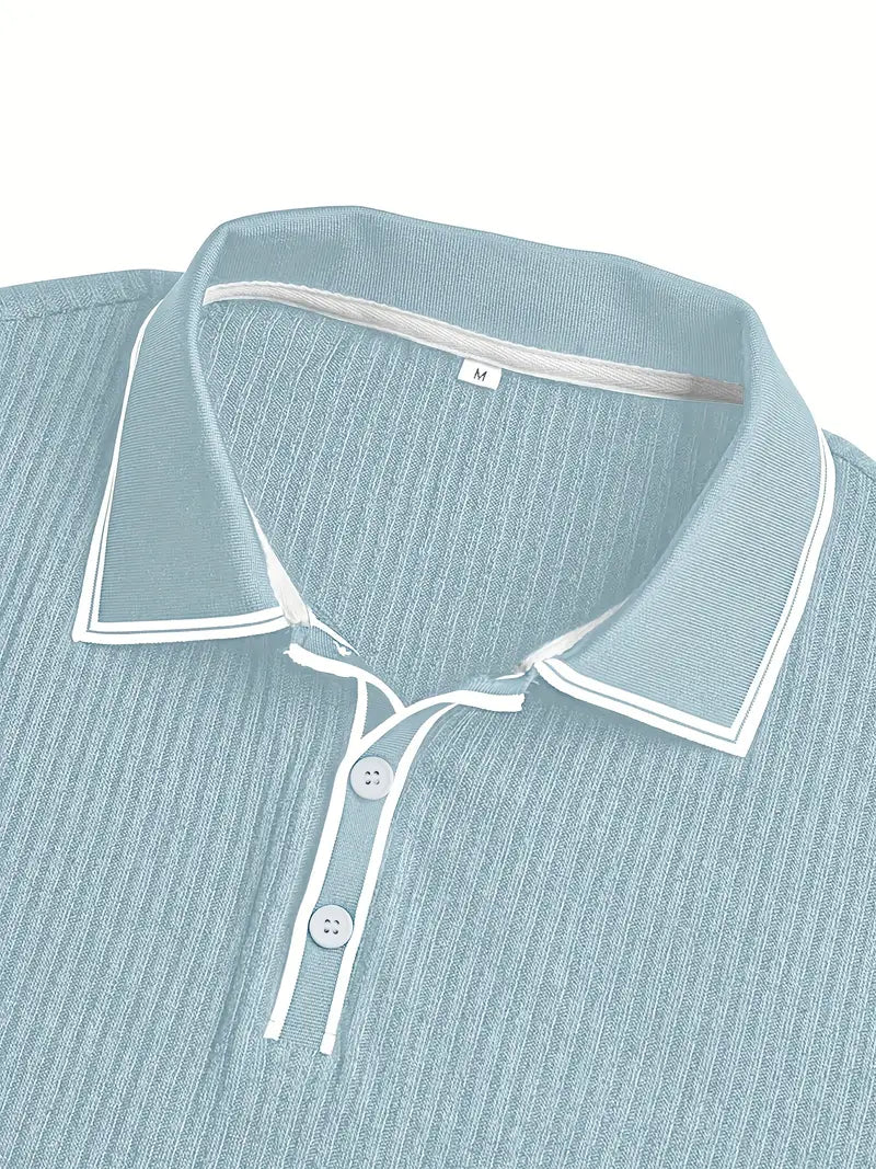 Julien | Polo Homme Manches Courtes Maille Côtelée