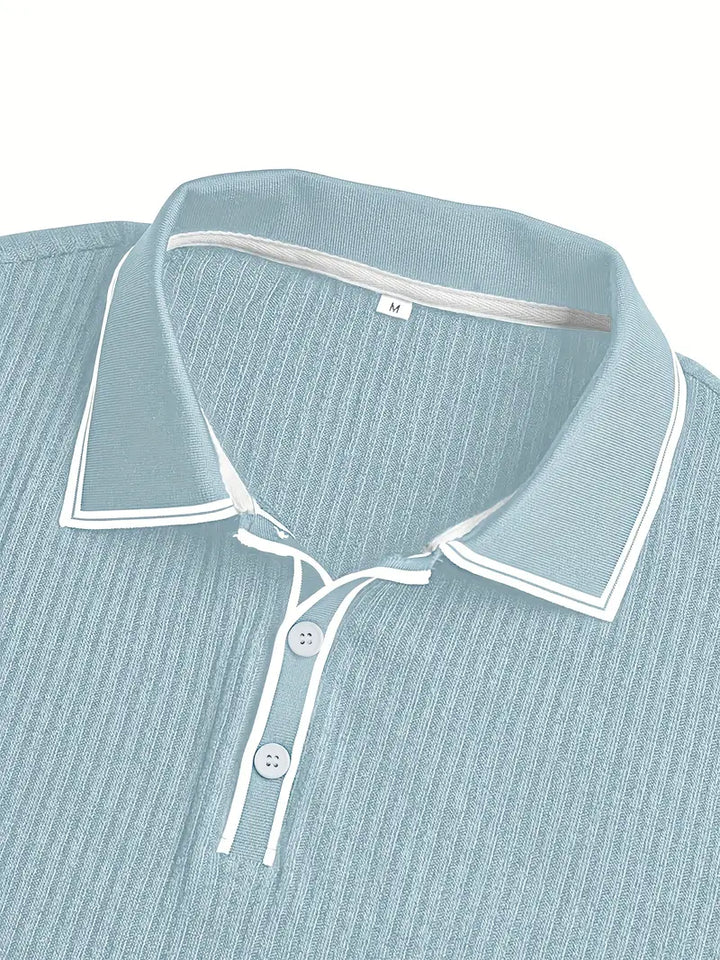 Julien | Polo Homme Manches Courtes Maille Côtelée