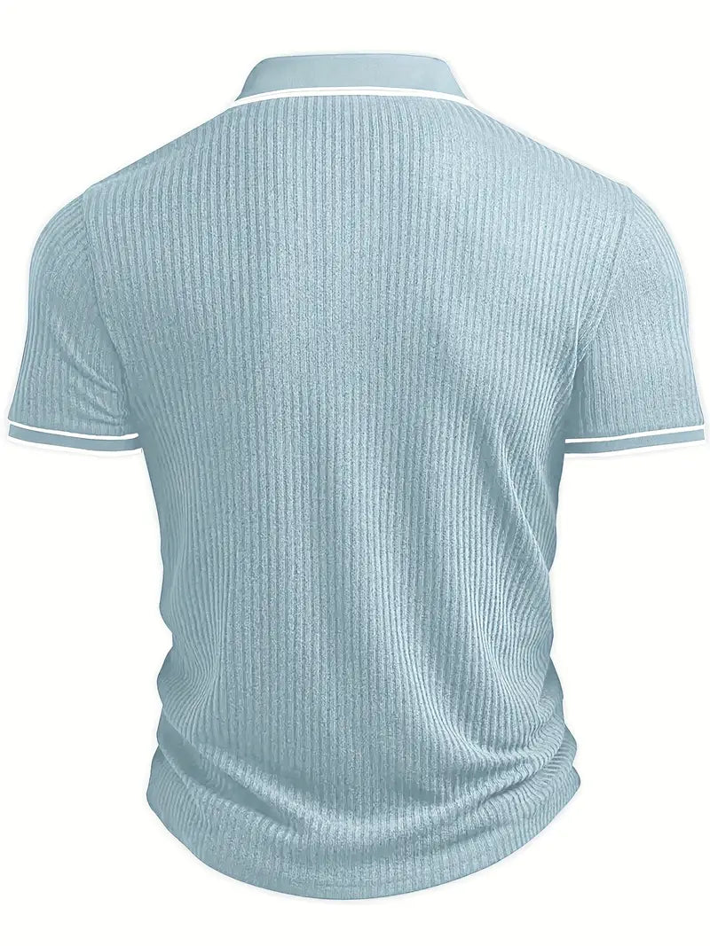Julien | Polo Homme Manches Courtes Maille Côtelée
