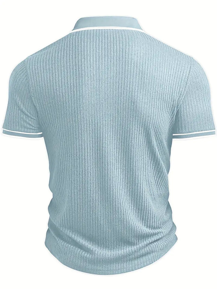 Julien | Polo Homme Manches Courtes Maille Côtelée