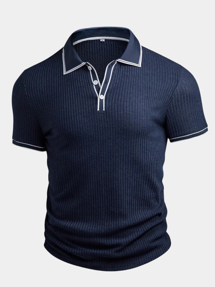 Julien | Polo Homme Manches Courtes Maille Côtelée