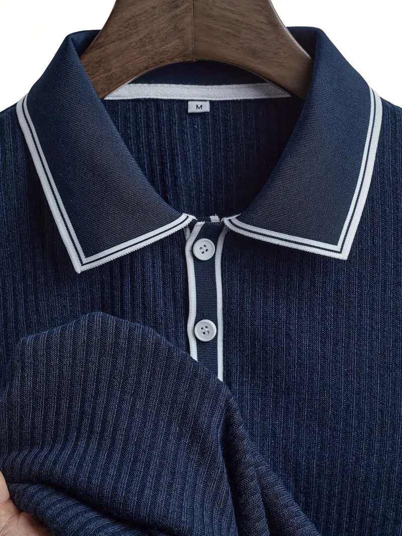 Julien | Polo Homme Manches Courtes Maille Côtelée