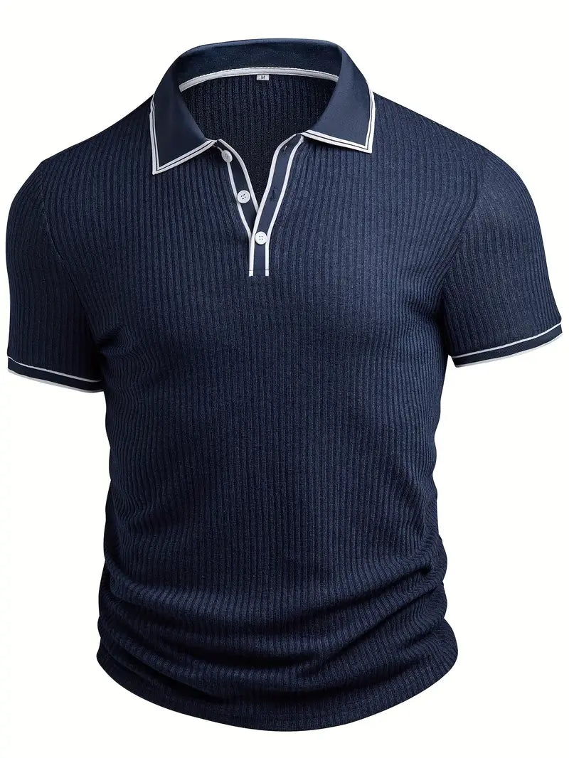 Julien | Polo Homme Manches Courtes Maille Côtelée
