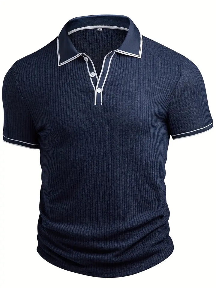 Julien | Polo Homme Manches Courtes Maille Côtelée