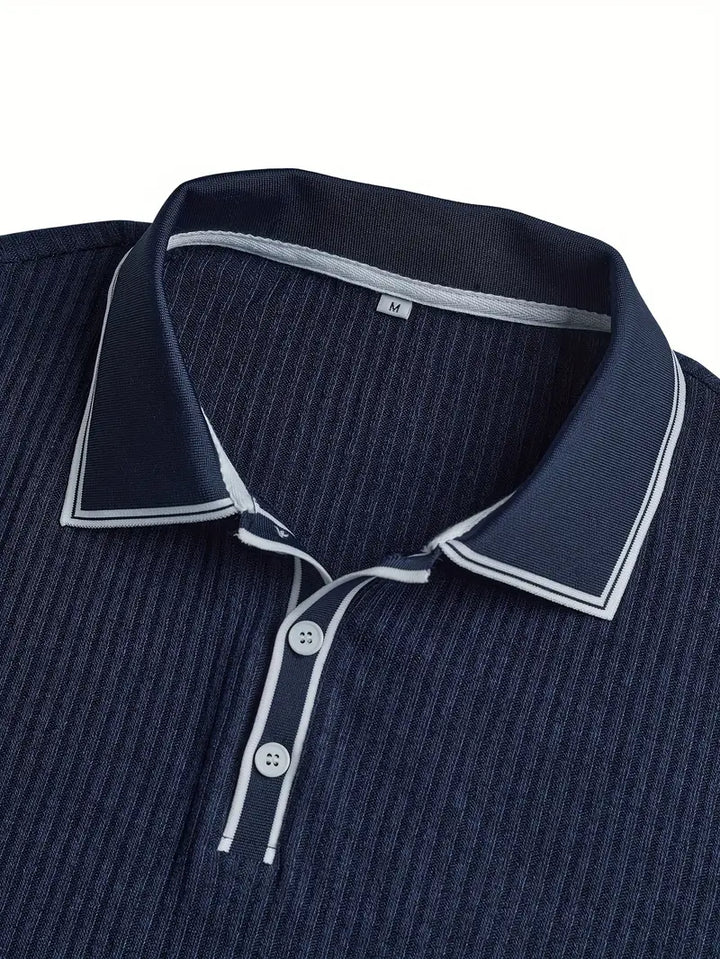 Julien | Polo Homme Manches Courtes Maille Côtelée
