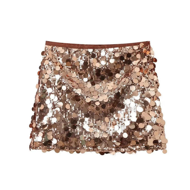 Juliette | Mini Jupe Femme Sequins Noire