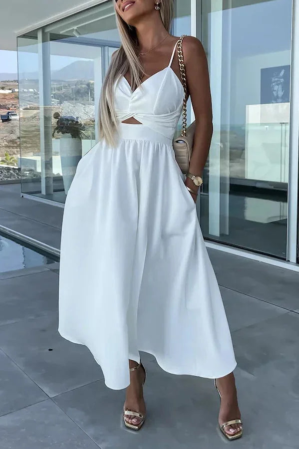 Juliette | Robe Femme Midi Soirée Fente Découpes